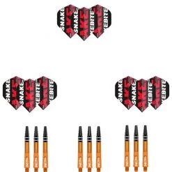 Red Dragon Lancées & Shafts Combo 7 Snakebite Rouge