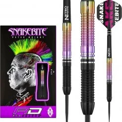 RED DRAGON Peter Wright Snakebite World Champion 2020 Edition Steeltip Tungsten Fléchettes Professional 23 Grammes