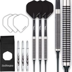 RED DRAGON Pegasus: Softip Tungsten Steel Fléchettes Professional Récipient De 16 Grammes 18 Grammes De Poids Total