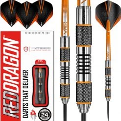 RED DRAGON Amberjack 5: Fléchettes Steeltip Tungsten Professional 24 Grammes