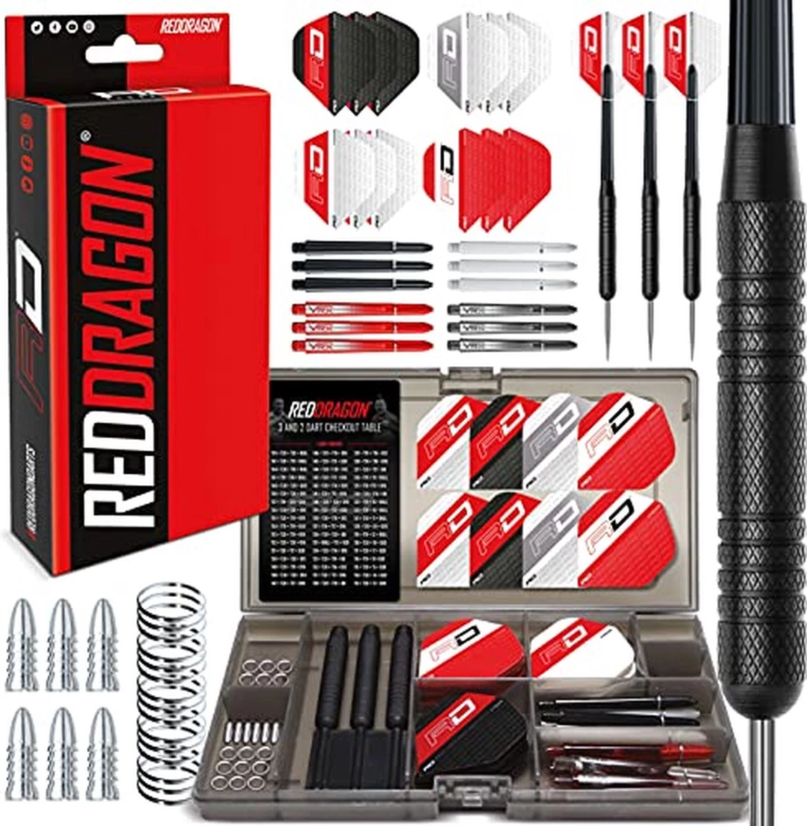 RED DRAGON Ultimate Fléchettes Brass Dart Set Professional 20 Grammes 1 RED DRAGON Ultimate Fléchettes Brass Dart Set Professional 20 Grammes