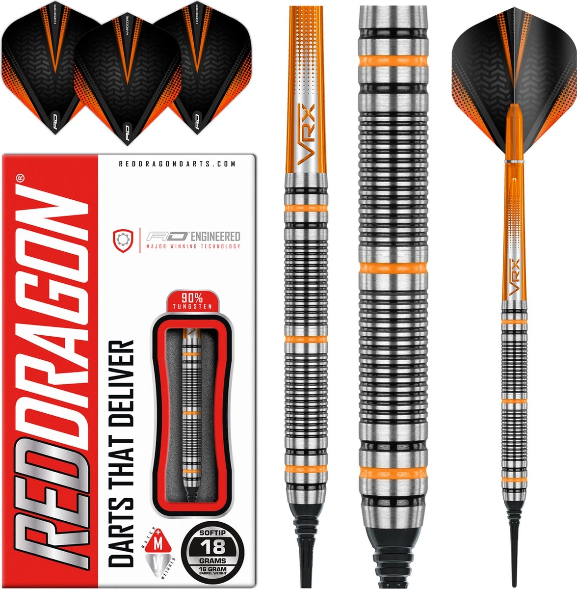 RED DRAGON Amber Jack 2: Softip Tungsten Steel Fléchettes Professional Récipient De 16 Grammes 18 Grammes De Poids Total 1 RED DRAGON Amber Jack 2: Softip Tungsten Steel Fléchettes Professional Récipient De 16 Grammes 18 Grammes De Poids Total