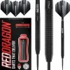 RED DRAGON Razor Edge Zwart: Steeltip Tungstène Professional Fléchettes 24 Grammes