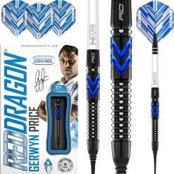 Red Dragon Gerwyn Price Blue Ice SE 90% Soft Tip Fléchettes 20 Grammes