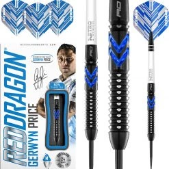 RED DRAGON Gerwyn Price Blue Ice SE : Steeltip Tungsten Fléchettes Professional 24 Grammes