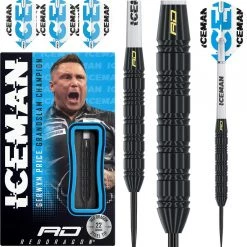 RED DRAGON Gerwyn Price "Iceman" Steeltip Brass Fléchettes Professional 22 Grammes