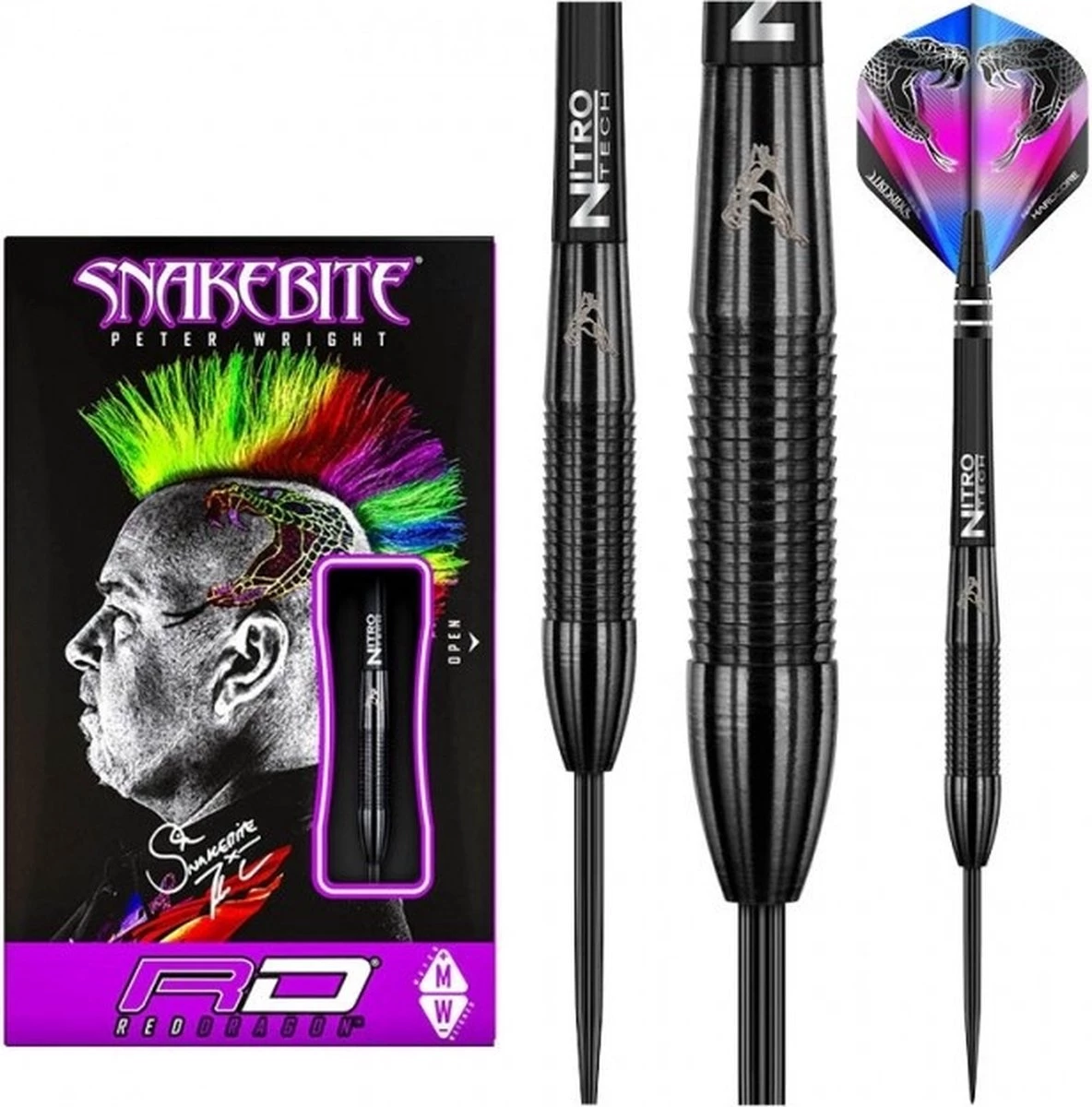 RED DRAGON Peter Wright Snakebite 3: Steeltip Tungsten Fléchettes Professional 22 Grammes 4 RED DRAGON Peter Wright Snakebite 3: Steeltip Tungsten Fléchettes Professional 22 Grammes â Image 4