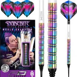 RED DRAGON Peter Wright Snake Bite 1: Softip Tungsten Steel Fléchettes Professional Récipient De 16 Grammes 18 Grammes De Poids Total