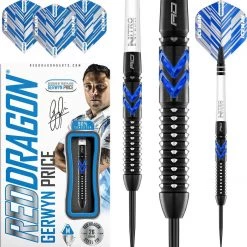 RED DRAGON Gerwyn Price Blue Ice SE : Steeltip Tungsten Fléchettes Professional 26 Grammes