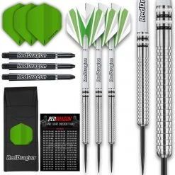 RED DRAGON Raider: Fléchettes Tungsten Dart Professional Vert 23 Grammes