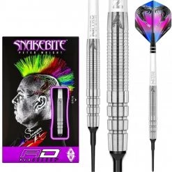 Red Dragon Peter Wright Snakebite Fléchettes 90% Pointe Souple Flèches Dart 18 Grammes
