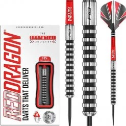 RED DRAGON Javelin Black: Steeltip Tungsten Fléchettes Professional 24 Grammes