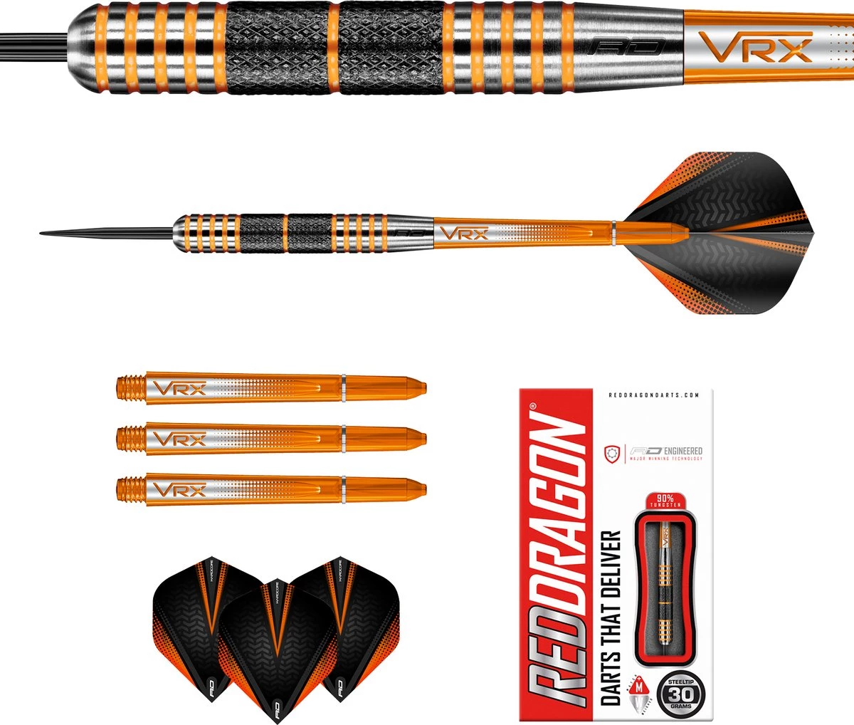 RED DRAGON Amberjack 11: Steeltip Tungsten Fléchettes Professional 30 Grammes 7 RED DRAGON Amberjack 11: Steeltip Tungsten Fléchettes Professional 30 Grammes – Image 7