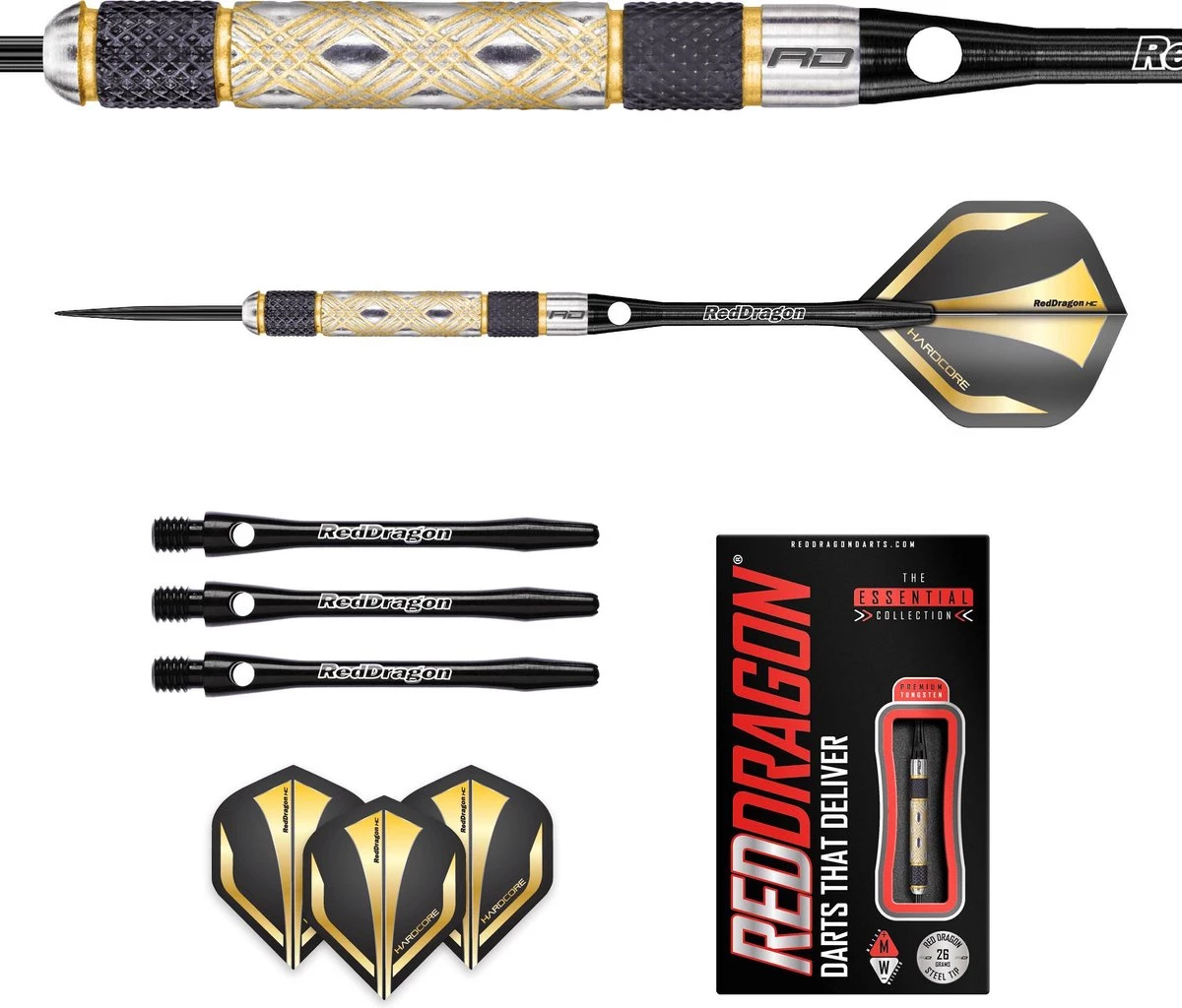 RED DRAGON Golden Eye: Steeltip Tungsten Fléchettes Professional 26 Grammes 5 RED DRAGON Golden Eye: Steeltip Tungsten Fléchettes Professional 26 Grammes – Image 5