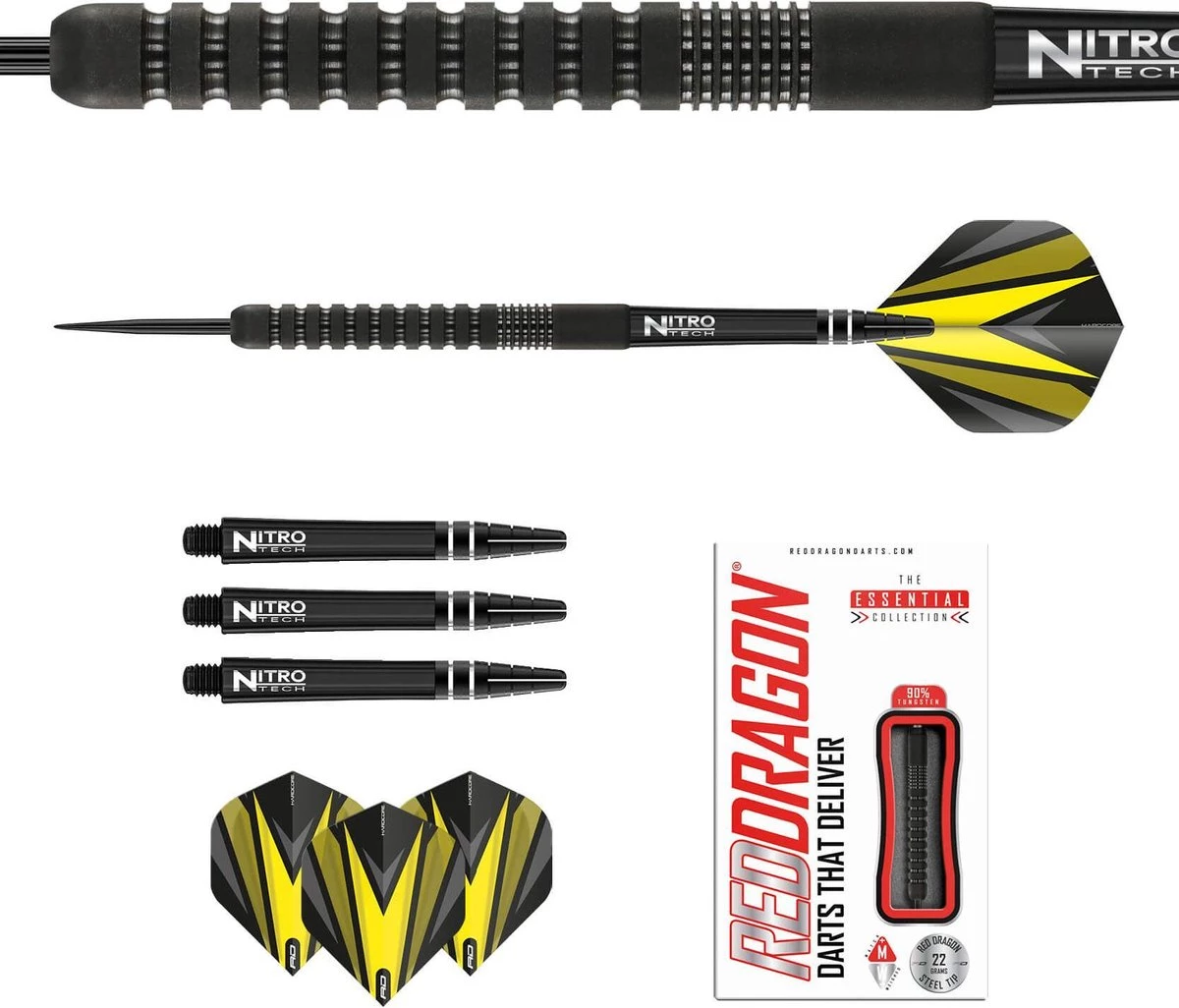 RED DRAGON Phantom: Steeltip Tungsten Dart Arrows Professional 22 Grammes 3 RED DRAGON Phantom: Steeltip Tungsten Dart Arrows Professional 22 Grammes – Image 3