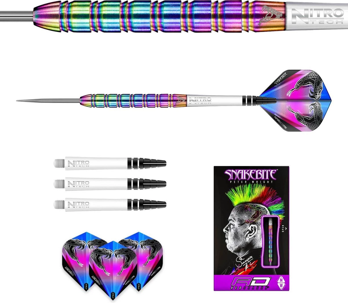 RED DRAGON Peter Wright Snakebite 1: Steeltip Tungsten Fléchettes Professional 24 Grammes 11 RED DRAGON Peter Wright Snakebite 1: Steeltip Tungsten Fléchettes Professional 24 Grammes – Image 11