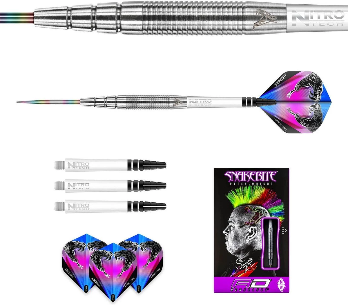 RED DRAGON Peter Wright Snakebite PL15: Steeltip Tungsten Fléchettes Professional 24 Grammes 3 RED DRAGON Peter Wright Snakebite PL15: Steeltip Tungsten Fléchettes Professional 24 Grammes – Image 3