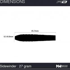 RED DRAGON Sidewinder: Steeltip Tungsten Fléchettes Professional 27 Grammes -Red Dragon Soldes Boutique 1200x1150 8