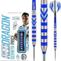 RED DRAGON Gerwyn Prix: Flèches De Fléchettes En Tungstène Steeltip Professional 24 Grammes