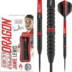 RED DRAGON Flèches Jamie Lewis Steeltip Tungsten Dart Professional 25 Grammes