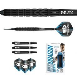 RED DRAGON Gerwyn Price Retour Au Noir: Softip Tungsten Steel Dart Arrows Professional Canon De 18 Grammes Poids Total De 20 Grammes -Red Dragon Soldes Boutique 1200x1200 254