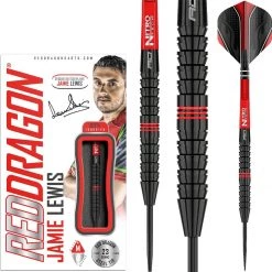 RED DRAGON Jamie Lewis Steeltip Tungsten Dart Arrows Professional 23 Grammes