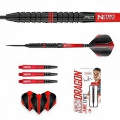 RED DRAGON Jamie Lewis Steeltip Tungsten Dart Arrows Professional 23 Grammes -Red Dragon Soldes Boutique 1200x1200 260