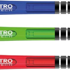 RED DRAGON NitroTech Squad Pack 2 Vert Blauw Et Rouge Medium Dart Shaft 3 Jeux Par Paquet (9 Fléchettes Au Total)