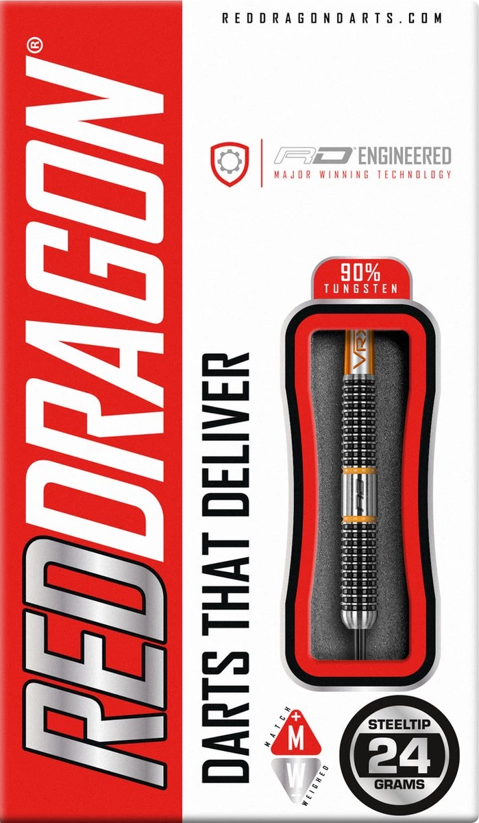 RED DRAGON Amberjack 18: Fléchettes Steeltip Tungsten Professional 24 Grammes 4 RED DRAGON Amberjack 18: Fléchettes Steeltip Tungsten Professional 24 Grammes – Image 4