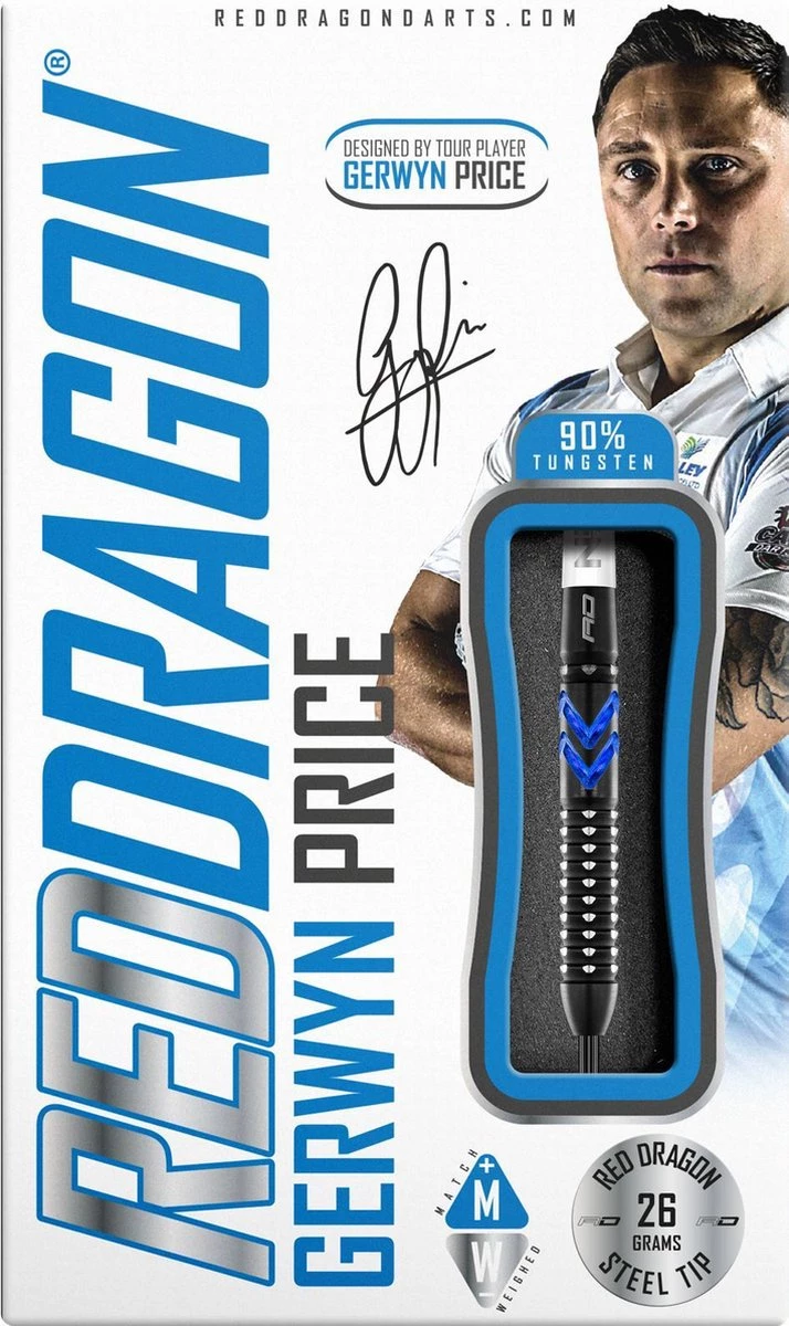 RED DRAGON Gerwyn Price Blue Ice SE : Steeltip Tungsten Fléchettes Professional 26 Grammes 5 RED DRAGON Gerwyn Price Blue Ice SE : Steeltip Tungsten Fléchettes Professional 26 Grammes – Image 5
