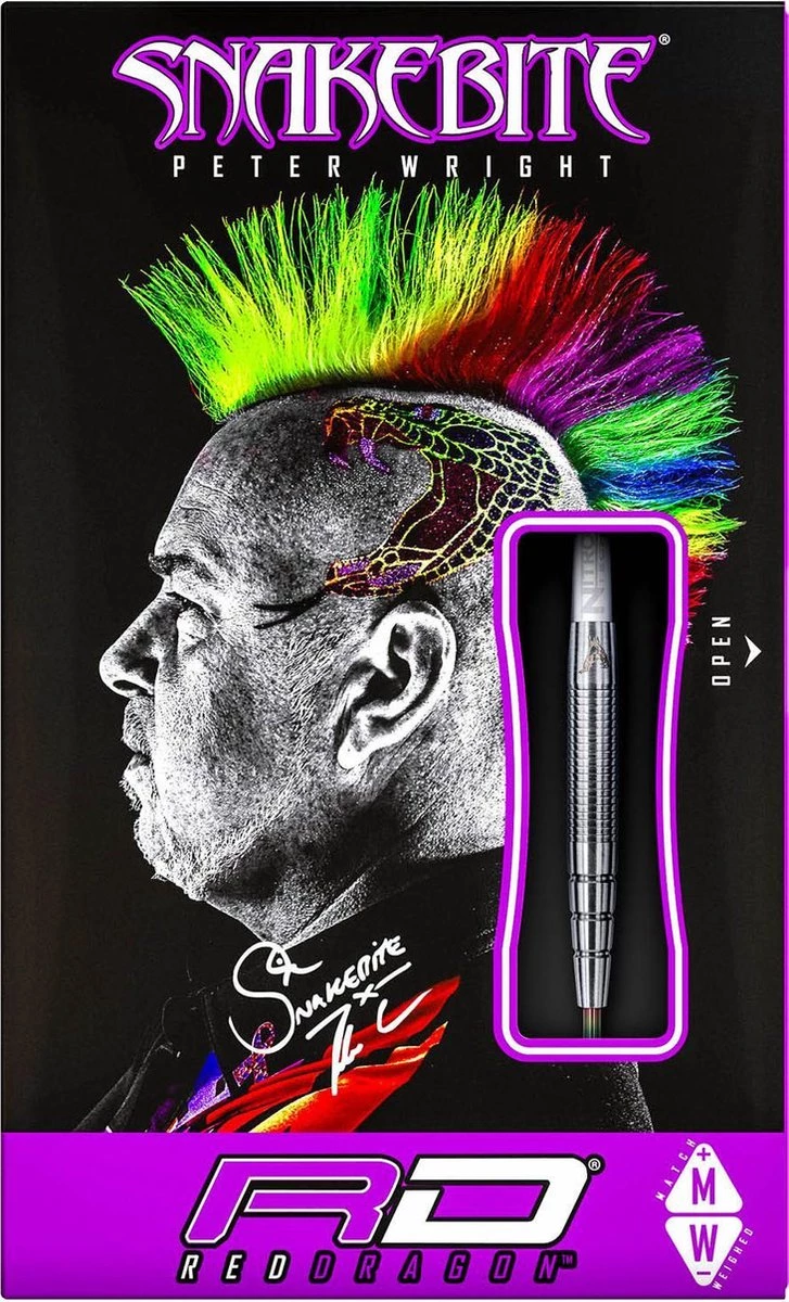RED DRAGON Peter Wright Snakebite PL15: Steeltip Tungsten Fléchettes Professional 24 Grammes 2 RED DRAGON Peter Wright Snakebite PL15: Steeltip Tungsten Fléchettes Professional 24 Grammes – Image 2