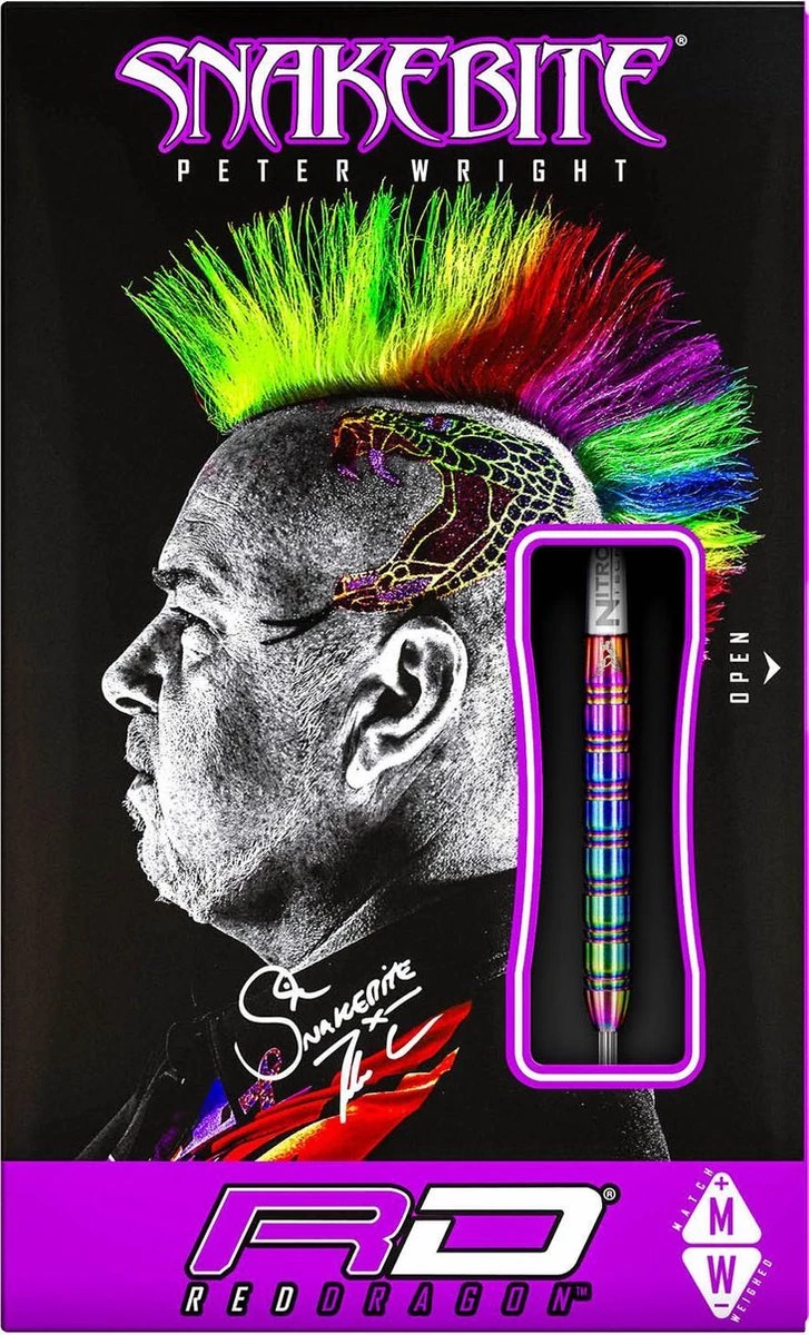RED DRAGON Peter Wright Snakebite 1: Steeltip Tungsten Fléchettes Professional 24 Grammes 2 RED DRAGON Peter Wright Snakebite 1: Steeltip Tungsten Fléchettes Professional 24 Grammes – Image 2